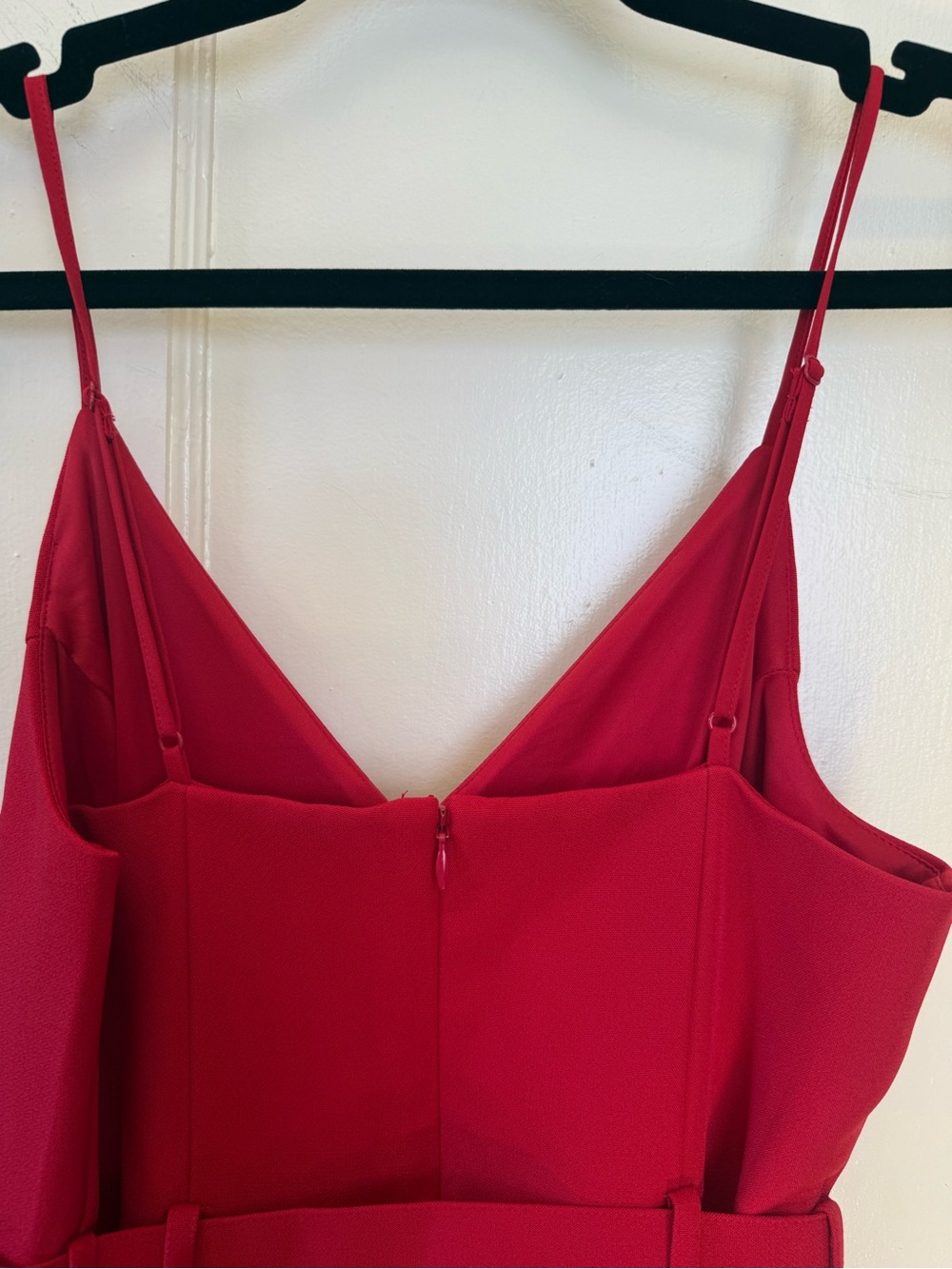 Red Express Jumpsuit with Matching Eyelet Belt| Size Medium | Like new! - Picture 6 of 7